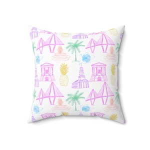 Charleston South Carolina gift Spun Polyester Square Pillow