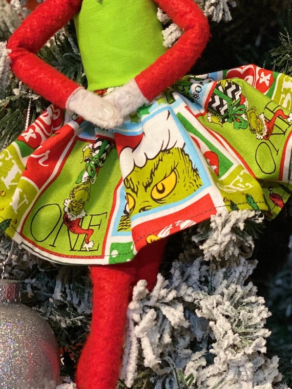 Vestido Grinch para Elfo - Etsy España Vestido Grinch para Elfo - Etsy España