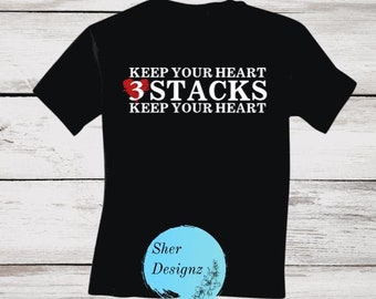 Keep Your Heart 3 Stacks  Andre 3000 outkast tshirt Lyrics UGK Rap Lyrics Quotes Legend Classic Song