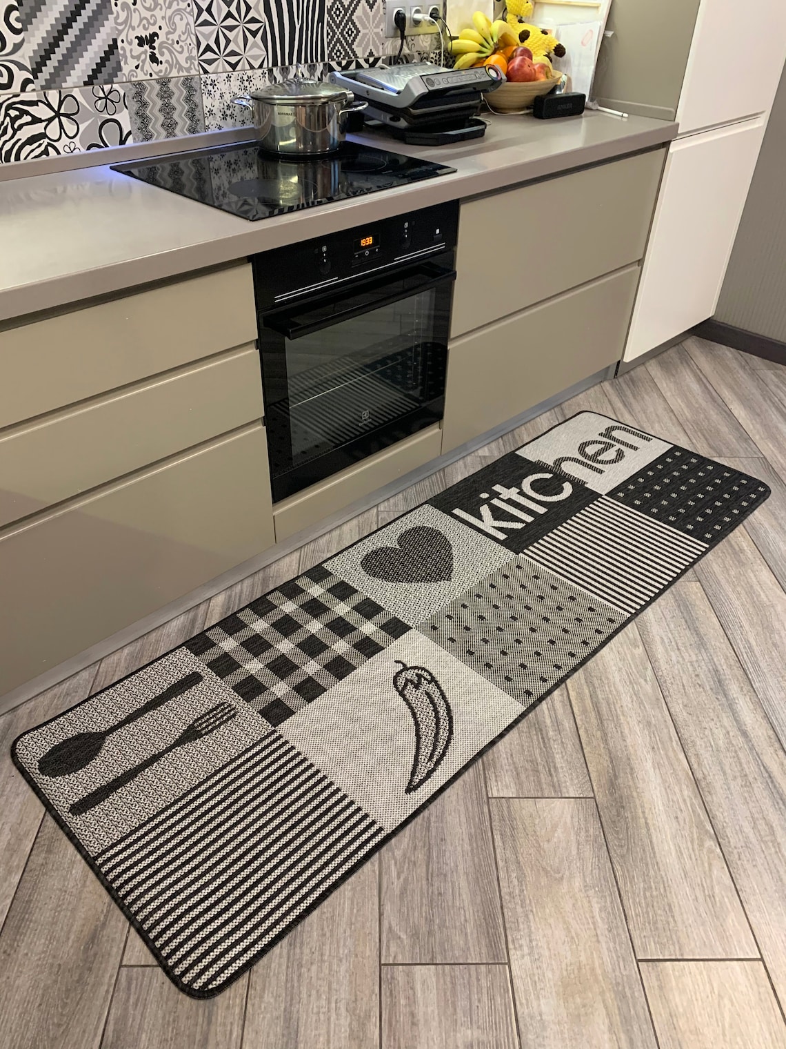 Long kitchen runner rug 2.2x6.5 Kitchen floor rug mat Non Etsy