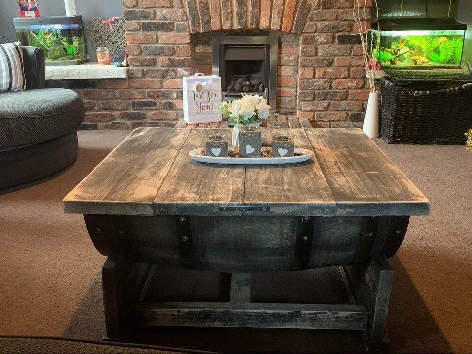 Stunning Rustic Hand Made to order Beer Barrel Table Etsy