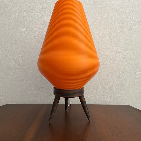 Single Tangerine Beehive Lamp