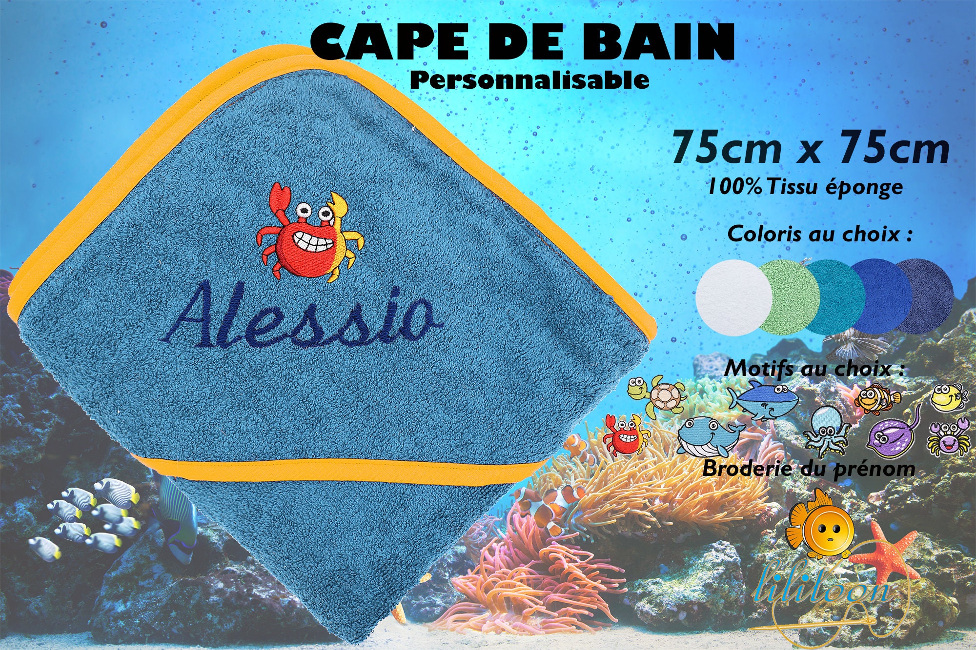 Cape de Bain 100% Personnalisable