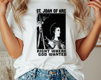 Religious Saint Joan of Arc Comfort Colors Unisex Garment-Dyed T-shirt, Christian Catholic Tee