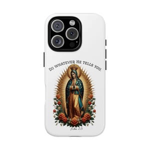 iPhone Tough Case mit den letzten Worten der Jungfrau Maria zu Kana, religiöse Handyhülle, iPhone-Schutzhülle, christliches Geschenk, Inspirational