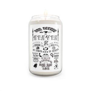 Scented Prayer Candle: Our Father, Meditation, Christian Gift