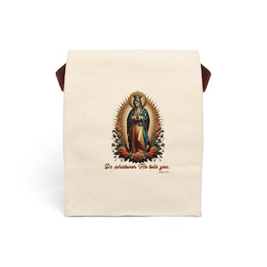 Canvas Thermo Lunch Bag, Jungfrau Maria Worte, Bibel Vers Tote, religiöse Lunch Bag, christliche Lunch Bag, inspirierende Lunch Bag