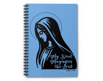Virgin Mary Spiritual Journal: Ruled Notebook for Prayer & Bible Study