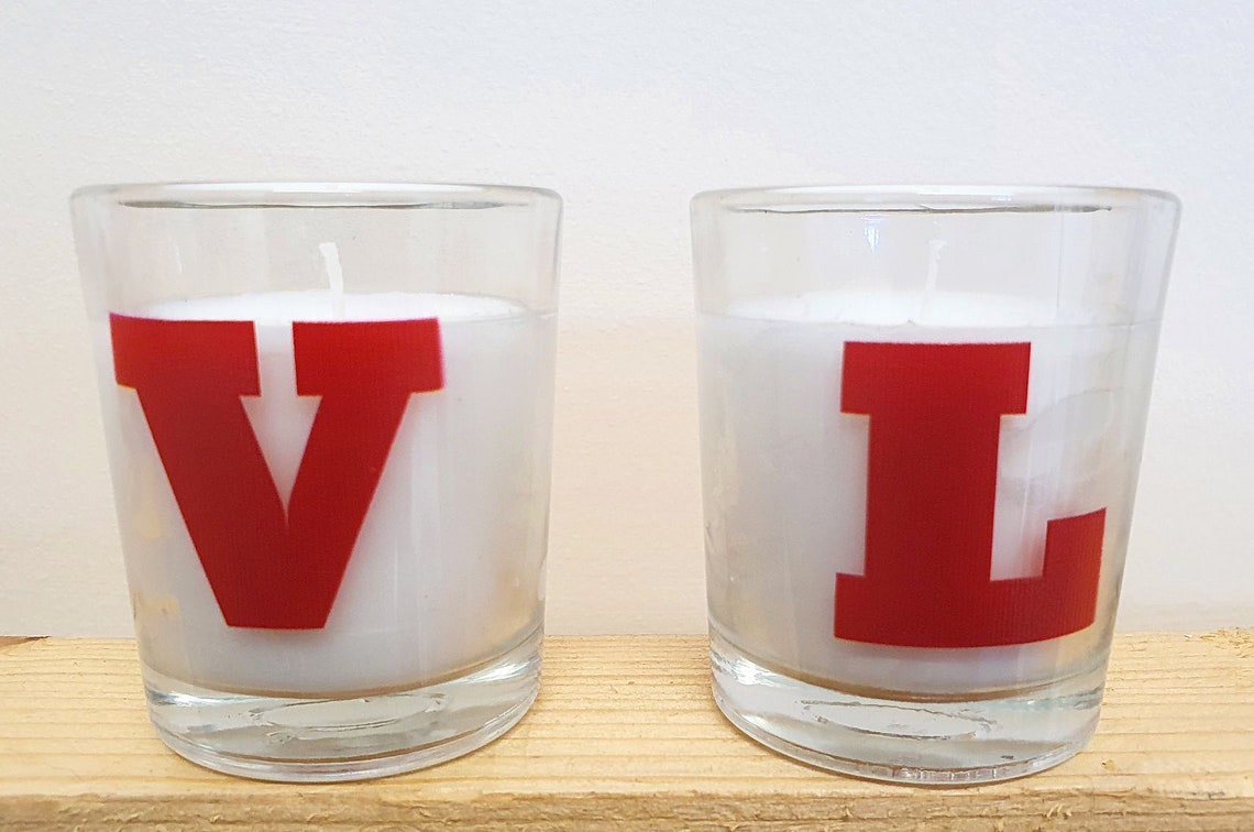 Personalised Letter Initial Candle Etsy