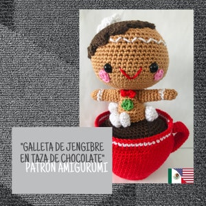 Crochet// “Gingerbread in a cup of chocolate” Amigurumi Pattern / “Gingerbread in a cup of chocolate” Amigurumi Pattern , PDF / ENGLISH & ESPAÑOL