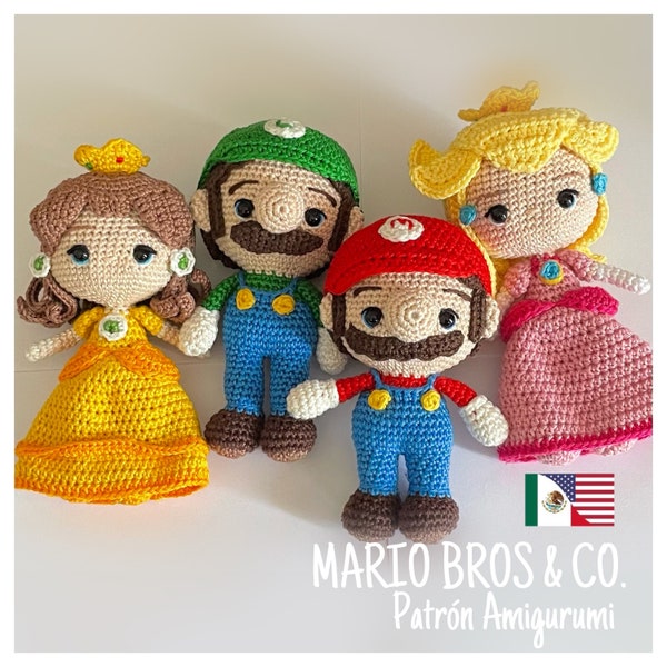 Crochet “Mario Bros & Co.” PDF Pattern/Pattern Amigurumi - ENGLISH AND ESPAÑOL