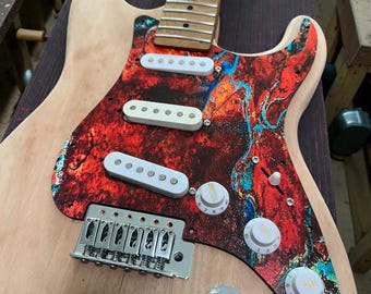 Custom Strat - Tele Pickguard Aged Copper Pattern – #1 Seller, Unique Design for Fender Stratocaster, Telecaster Perfect Fit & Style