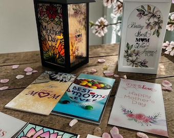 Personalized Mother’s Day Solar Lantern | “Heart of Our Family” | Custom Kids Names | Stained  Glass Look Acrylic Garden Light Gift for Mom