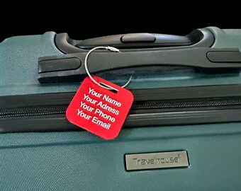 Custom Luggage Tags - 4 or 8 Pack Personalized Unique Suitcase & Backpack, Durable Waterproof Heavy Duty Travel Tags