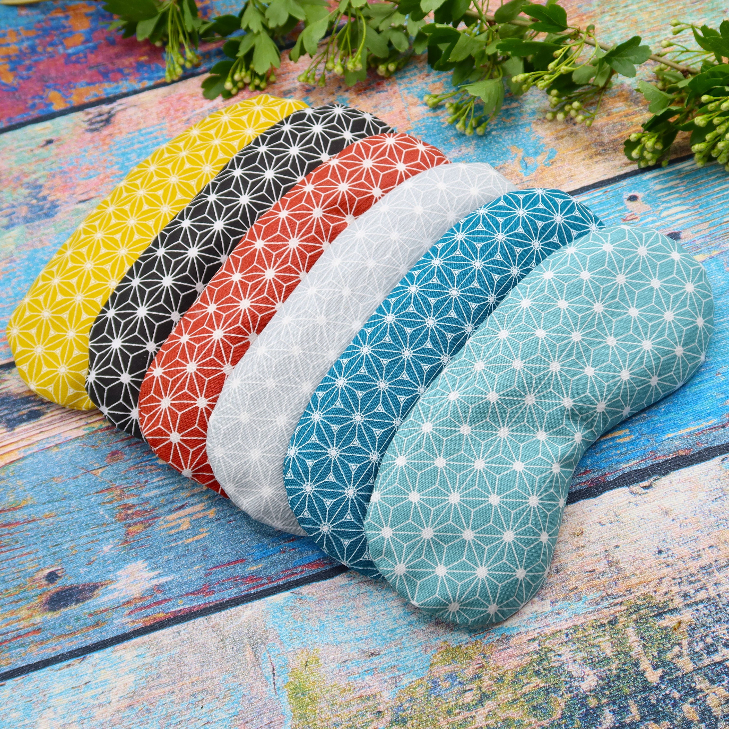 Almohada para ojos de amaranto "Eufria" con aroma a lavanda y funda extraíble. Asanoha, almohada para ojos, yoga, meditación, antifaces, regalos de Navidad.