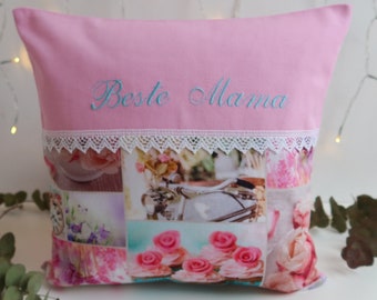 Embroidered pillowcase, best mom, gift for mom, mom pillow, mother's day gift, mother's day gift, mother's day, mom gift, gift woman