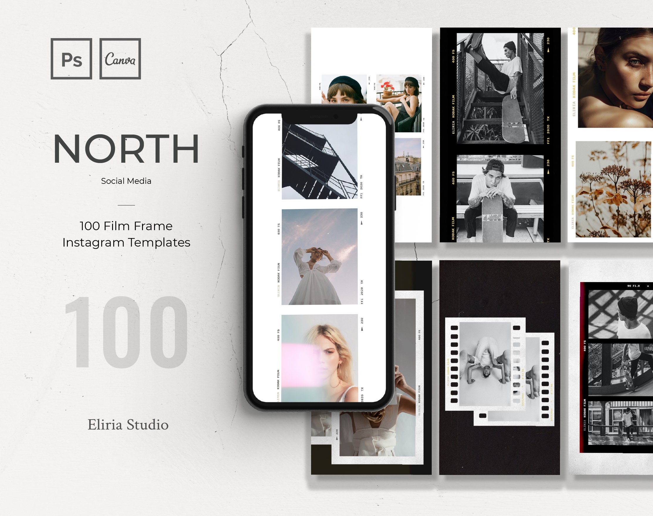 100 Instagram Templates Film Frames Templates Social Media Templates