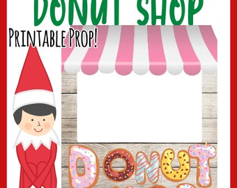 Elf Donut Shop Printable Prop – Christmas Tradition (Digital Download)