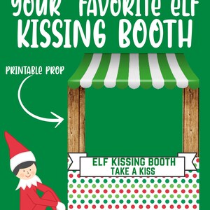 Elf Kissing Booth. Printable Elf Prop for Your (Instant Download) - Etsy