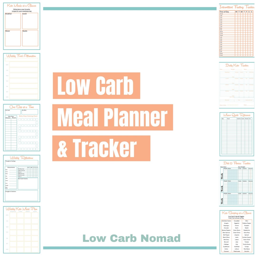 Keto Diet Planner – Printable Meal & Fitness Tracker (PDF) - Etsy