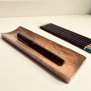 Pen Wood  Tray | Wood Pen Holder | Wooden Pen Tray For Desk | Minimalist Pen Holder For Desk | Desk Drawer Organizer