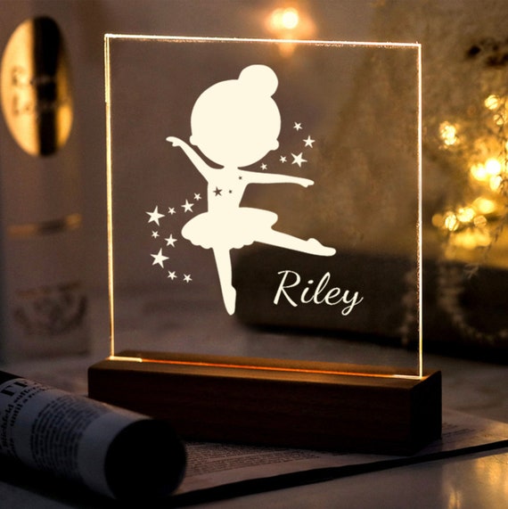 Lámpara de niña bailarina personalizada, lámpara de Navidad, regalos  personalizados, luz nocturna LED con animales, regalo de vacaciones,  decoración de dormitorio para niñas, regalo de bebé -  México