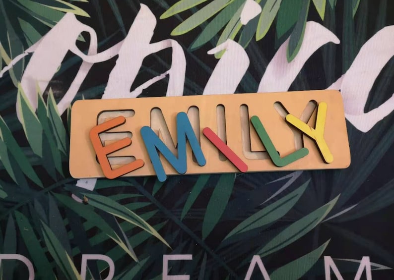 Baby Gifts,Gift for Kids Personalized name puzzle.Wooden Name Puzzle educative puzzle Christmas Present Custom name Puzzle Toddler Toys