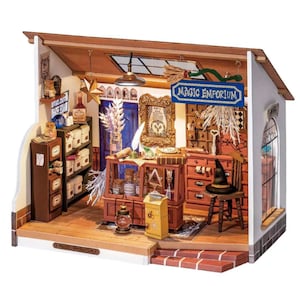 Magic Castle Kit de maison miniature à faire soi-même, modèle de puzzle  fait à la main, échelle 1:24, cadeau de chambre créative pour enfants