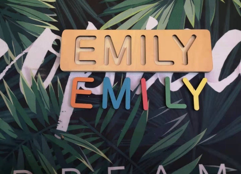 Baby Gifts,Gift for Kids Personalized name puzzle.Wooden Name Puzzle educative puzzle Christmas Present Custom name Puzzle Toddler Toys