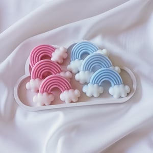 Segnaposto Arcobaleno, wax melt, cera profumata, candela, bomboniera per nascita, compleanno, battesimo, comunione, baby shower