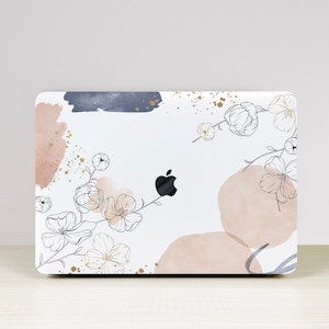 Watercolor Flowers Art New Pro Mac Hard Protective Case Personalized Name For Macbook Air 11/13 Pro13/14/15/16 2008-2020