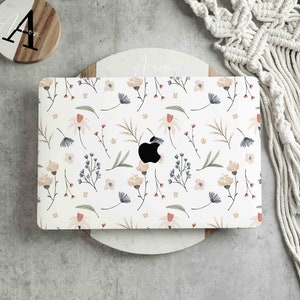 Minimalist Floral New Pro Mac Hard Protective Case Personalized Name For Macbook Air 11/13 Pro13/14/15/16 2008-2021 12 Inch
