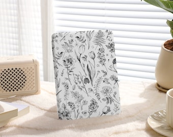 Black Floral Toile Pattern All New Kindle Paperwhite 2021/2022 Case, Paperwhite 6.8 Case Kindle 10th 11th Gen, Paperwhite 6" Case Cover