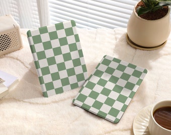 Algae Green Classic Chessboard All New Kindle Paperwhite 2021/2022 Case, Paperwhite 6.8 Case Kindle 10th 11th Gen, Paperwhite 6.8 Case Cover