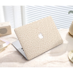 Latte Leopard Macbook Pro Hard Case - Personalized Name