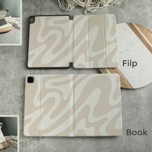 Beige Abstract Line Art New Pro Mac Hard Protective Case Personalized Name For MacBook Air 11/13 Pro13/14/15/16 2008-2021 12 Inch image 5