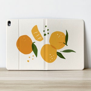 Orange Polka Dot Personalized Custom Initials Name Flip Apple iPad Case For Air 4 iPad Pro 2020 10.2 inch 12.9 Pro 11 10.9 10.5 Cover