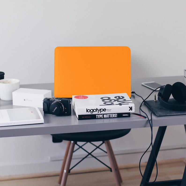 Bright Orange MacBook Case: Protective Hard Cover, Customized Name image 6