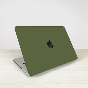 Olive Green Frosted Texture MacBookCase Cover For MacBook Air 11/13 Pro 13/15/16 Touch Bar Retina Hard Case Accessories image 7