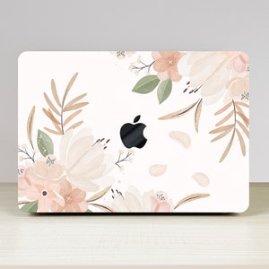 Fresh Pink Flowers Grass New Pro Mac Hard Protective Case Personalized Name For Macbook Air 11/13 Pro13/14/15/16 2008-2020