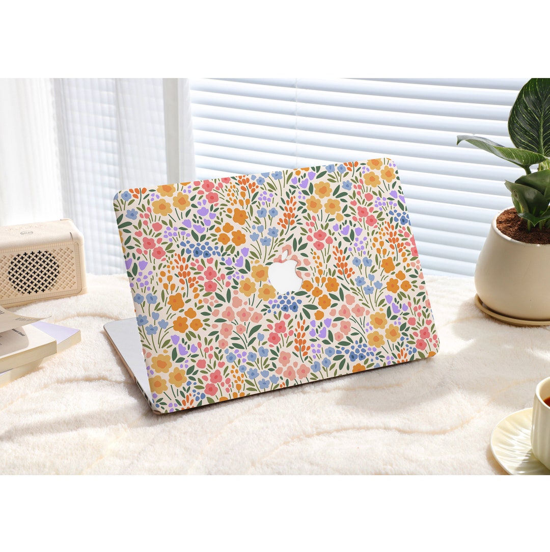 手書き風☆フラワーケースに名前が入れられるMacbookケース Name MacBook Case Cute Flowers Coquette MacBook Air 13 Air