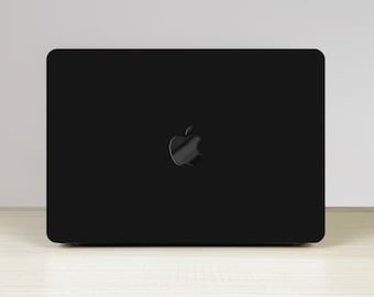 Funda con textura negra para portátil MacBook, funda rígida para MacBook Air 11/13 Pro 13/14/15/16 Touch Bar Retina, accesorios