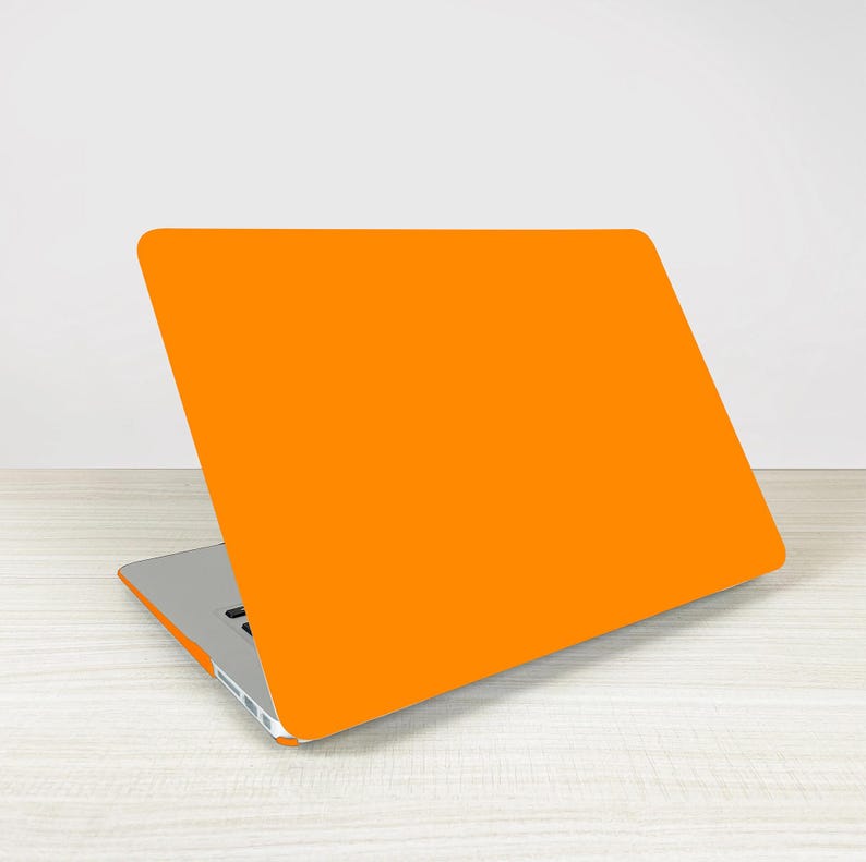 Bright Orange MacBook Case: Protective Hard Cover, Customized Name image 4