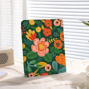 Funda personalizada para iPad con diseño de jardín floral: cubierta con flores tropicales