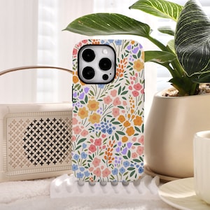 春の花園のパーソナライズされた iPhone ケース、iPhone 16 15 14 13 12 11 Pro Max、すべての新しい iPhone フルラップカバー