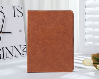 Brown Leather Personalized Initials iPad Case, For iPad 8 9 10th Air 4 5 Case  iPad Pro 2020 10.2 inch 12.9 Pro 11 10.9 10.5 Cover