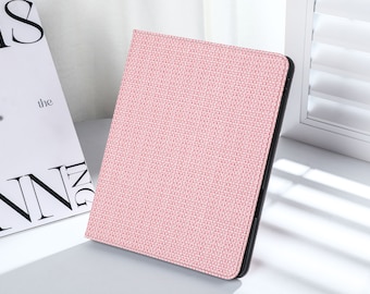 Woven Strawberry Leather iPad Case: Personalized Initials
