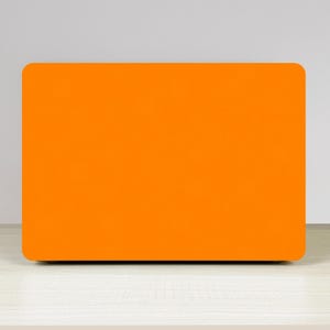 Bright Orange MacBook Case: Protective Hard Cover, Customized Name