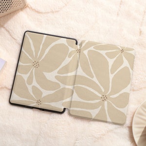 Abstract Beige Flower All New Kindle Paperwhite 2021/2022 Case, Paperwhite 6.8 Case Kindle 10th 11th Gen, Paperwhite 6.8 Case Cover image 5