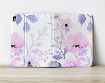 Poppy Flower Personalisierte Initialen Name Flip Apple iPad Hülle Für Air 4 iPad Pro 2020 10.2 inch 12.9 Pro 11 10.9 10.5Cover